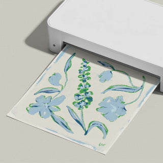 Garden Arrangement No. 1 floral art print, shown freshly printed.