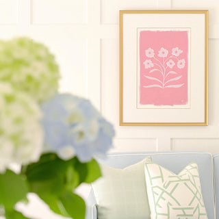 Botanical Line Study No. 2 floral wall art print.