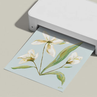 Field Notes Spring No. 1 floral art print, shown freshly printed.